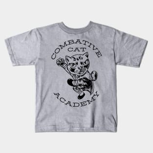 Combative cat academy Kids T-Shirt